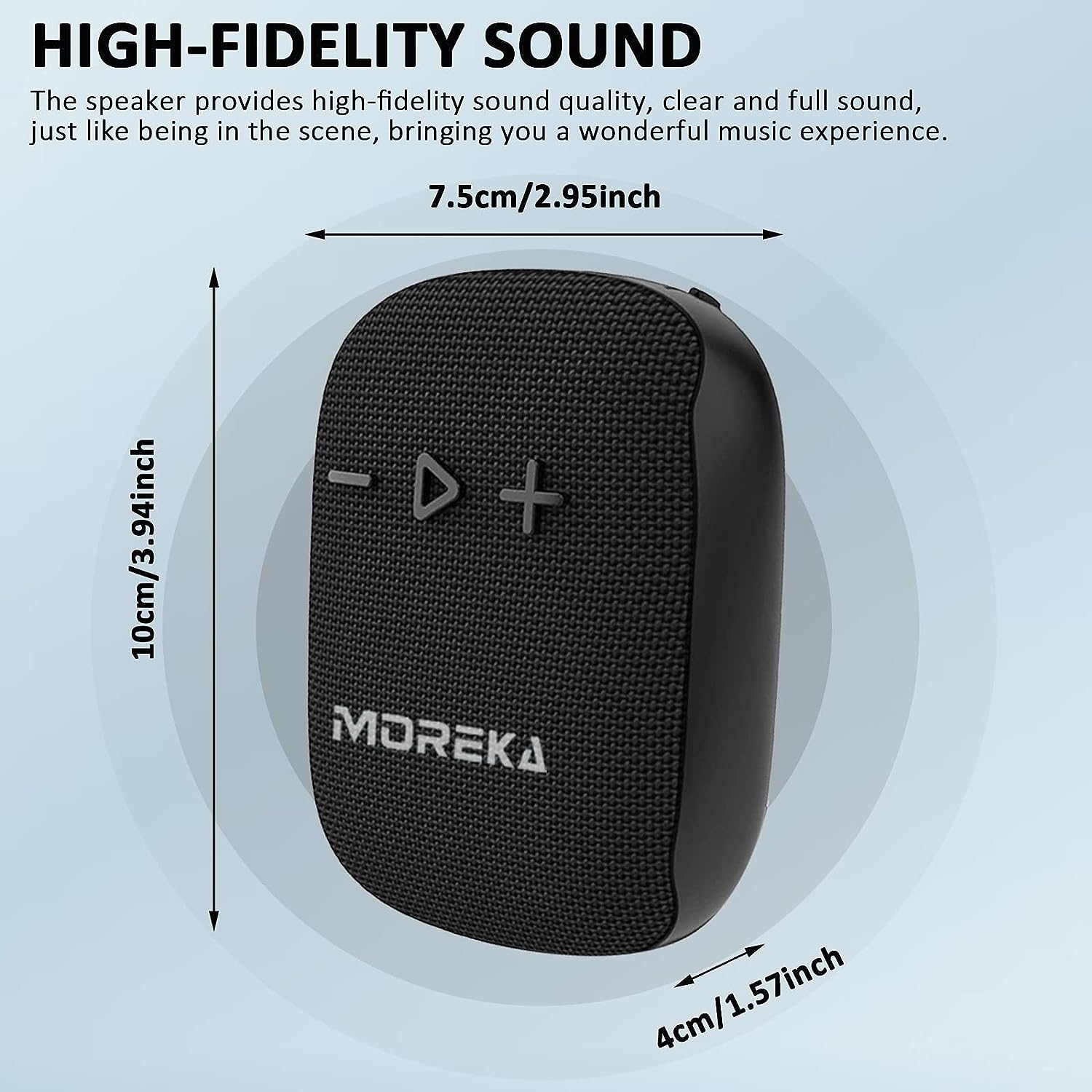 Bocina Moto Bluetooth Moreka W3S TF Card Radio FM Resistente al agua