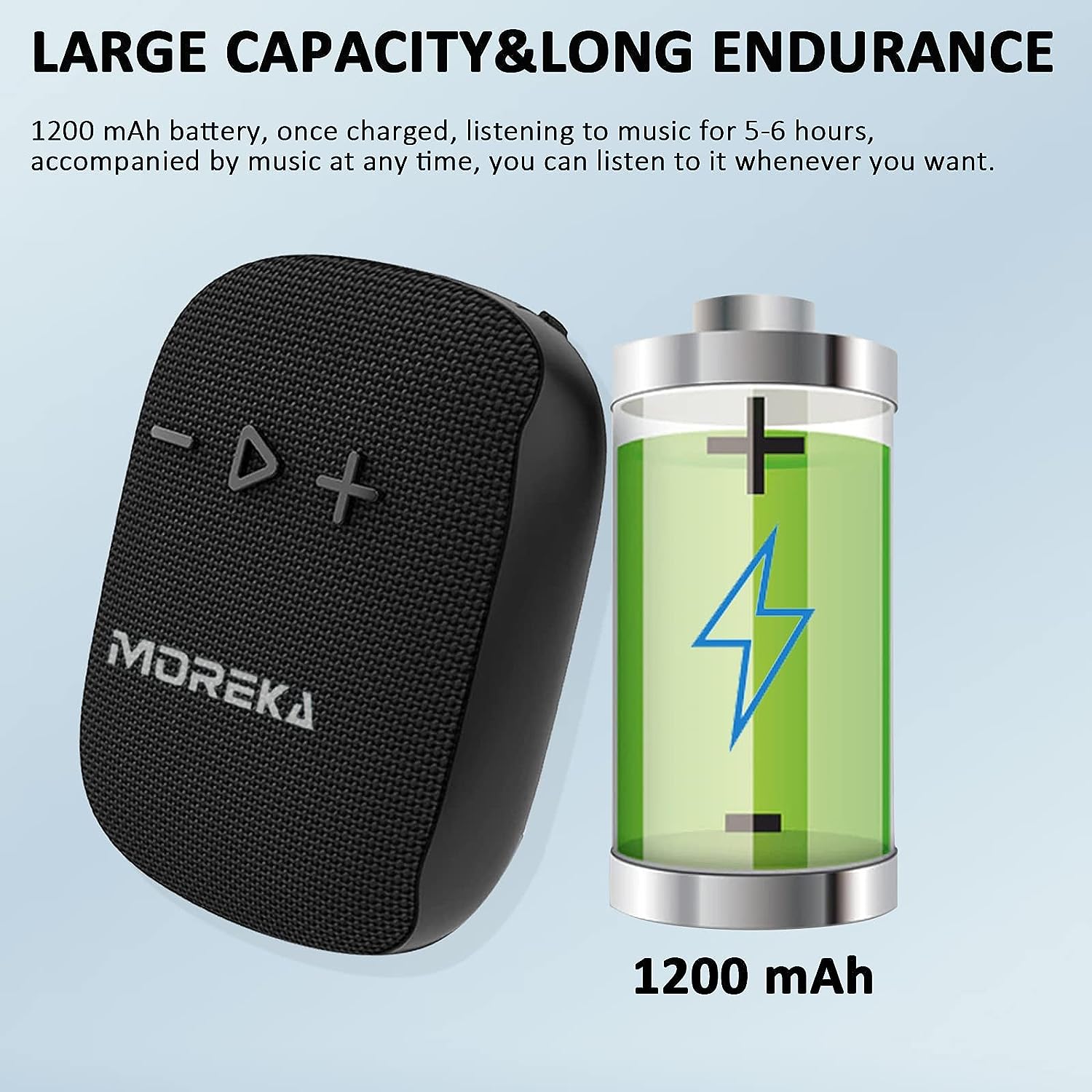 Bocina Moto Bluetooth Moreka W3S TF Card Radio FM Resistente al agua