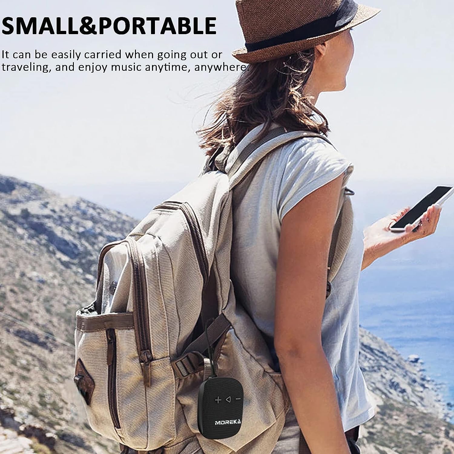 Bocina Moto Bluetooth Moreka W3S TF Card Radio FM Resistente al agua