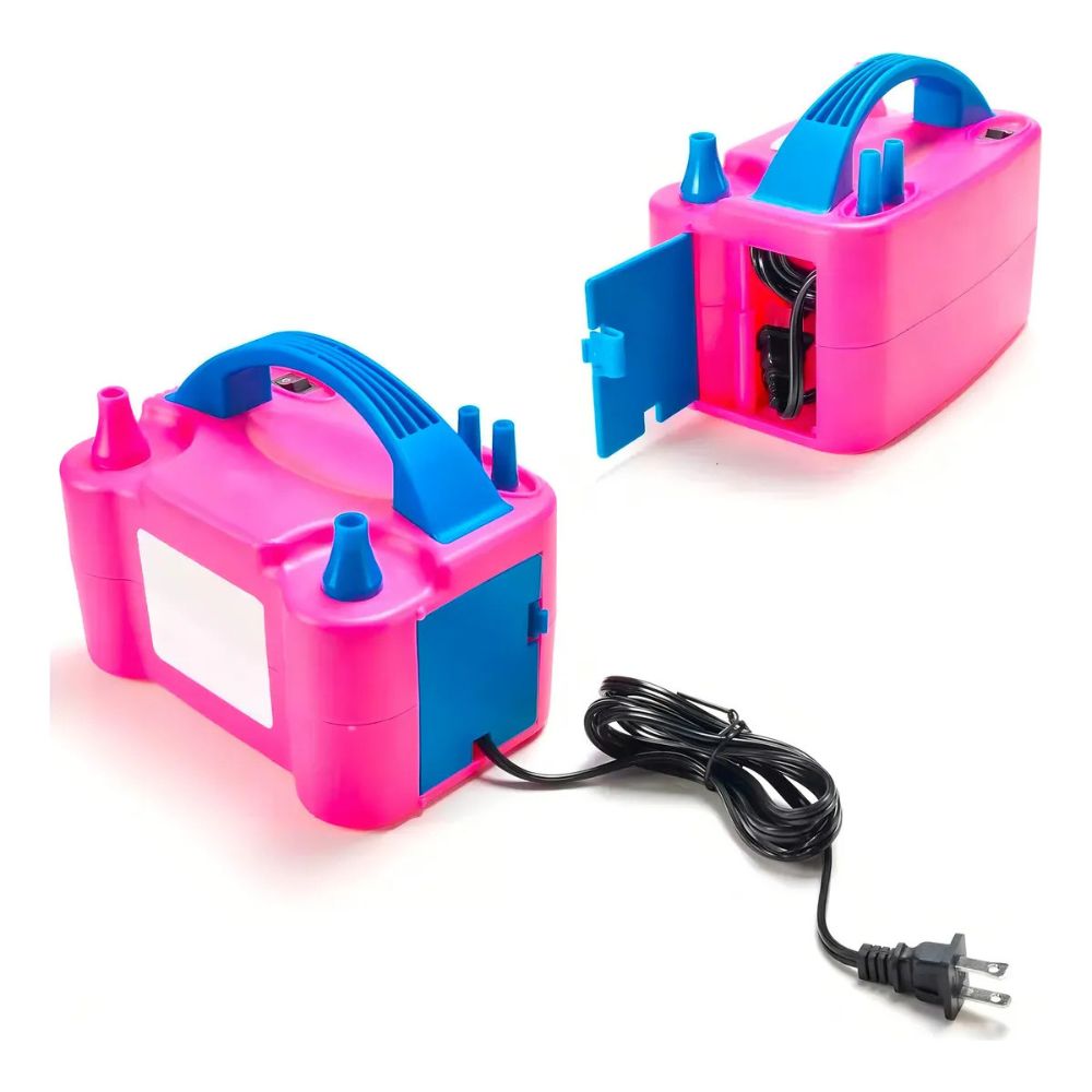 Bomba de Globos Eléctrica Portátil Inflador de Globos de Doble Boquilla 73005