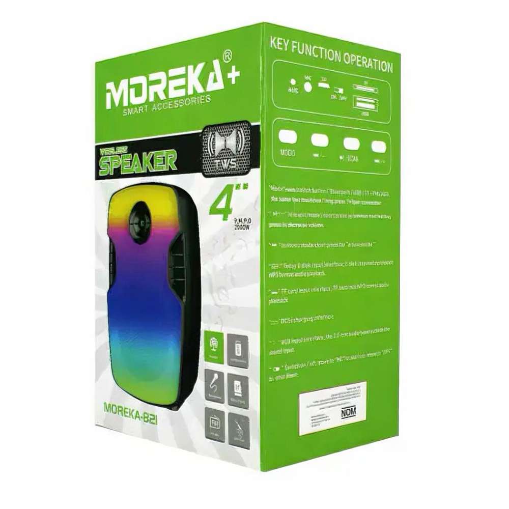 Bocina Moreka 821, Bluetooth, TF Card, Radio FM, USB