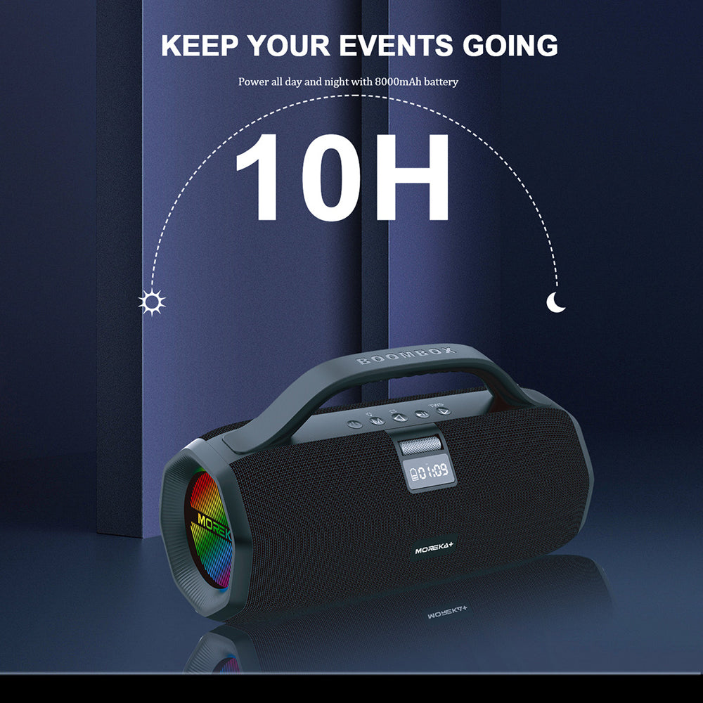 Bocina Moreka+ A18 70W, Bluetooth, TF Card, Radio FM, USB Contra Agua IPX6