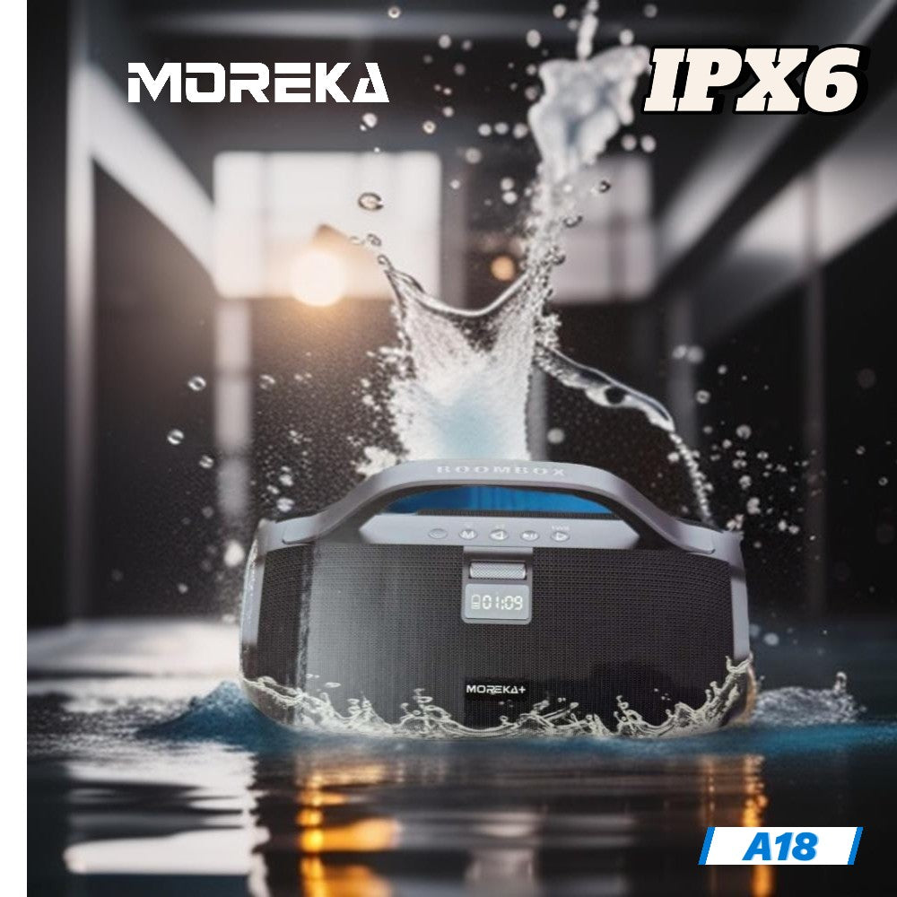 Bocina Moreka+ A18 70W, Bluetooth, TF Card, Radio FM, USB Contra Agua IPX6