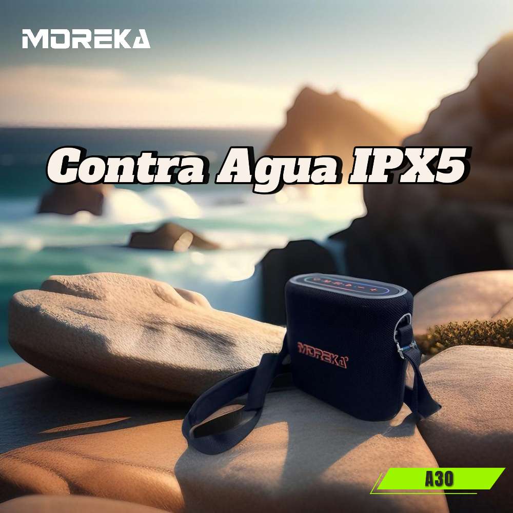 Bocina Moreka A30 80W 6000mAh 6 hrs de bateria Bluetooth, Contra Agua IPX5
