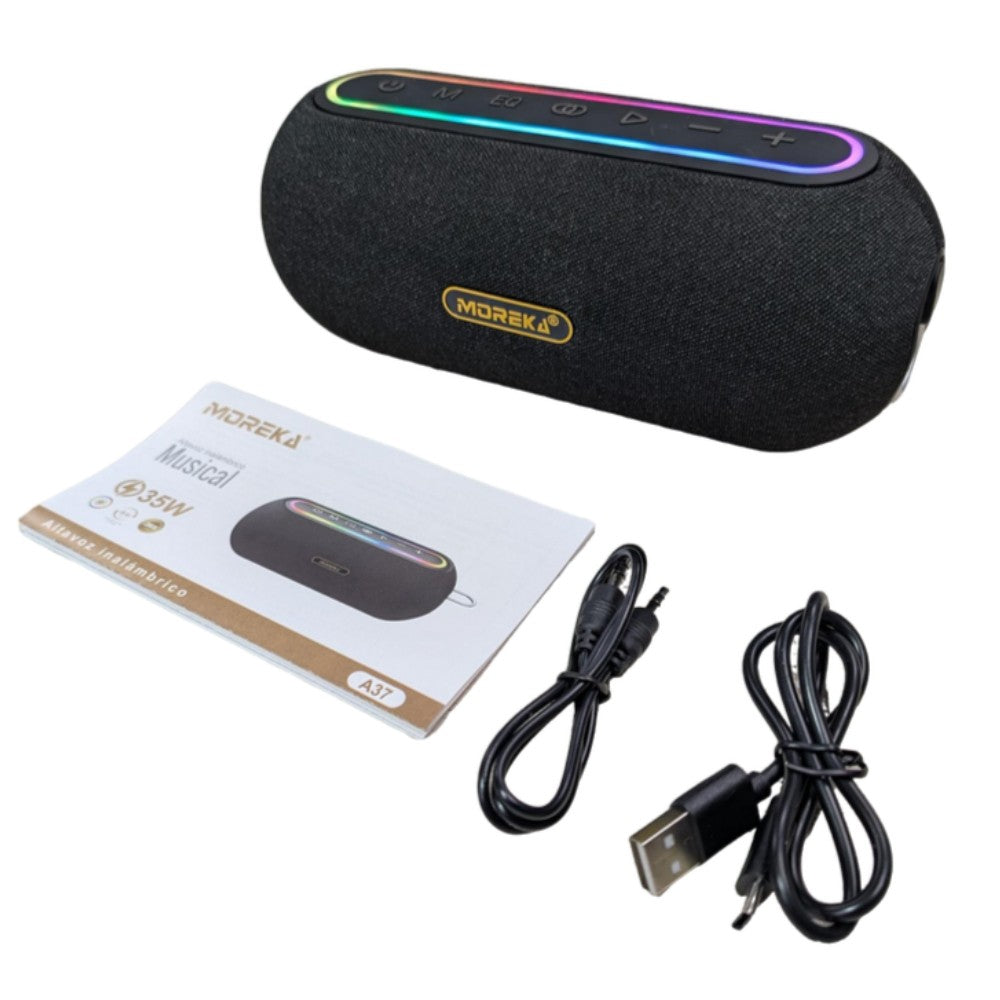 Bocina Moreka A37 35W 4000mAh 5-6 hrs de bateria Bluetooth