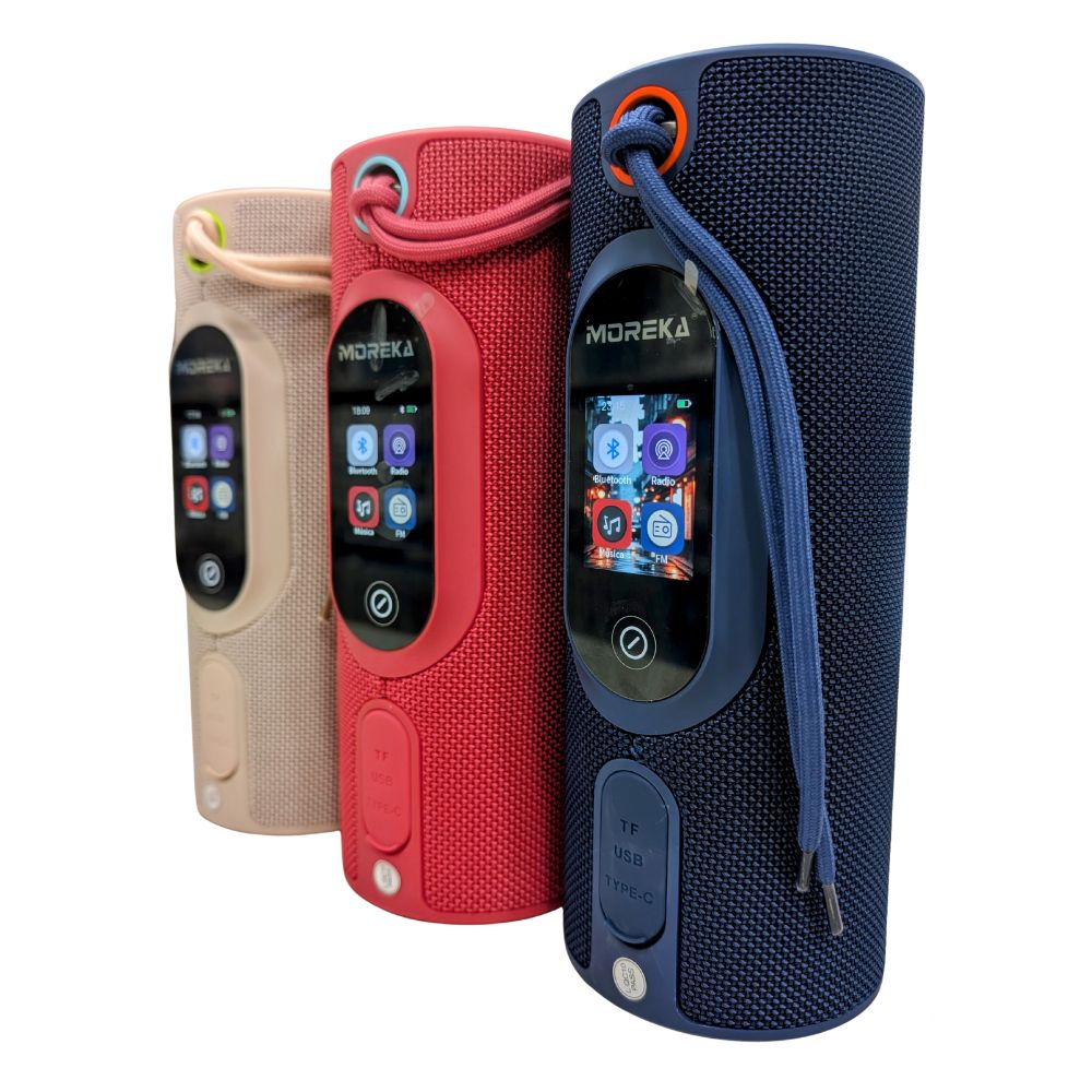 Bocina Moreka A46 Pantalla Táctil LCD multifunción 30W 3600mAh 10hrs de bateria IPX6