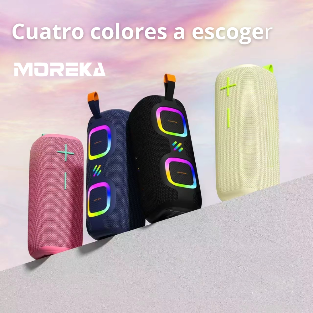 Bocina Moreka A48 50W 25W+25W 4000mAh 6hrs de bateria Bluetooth IPX6