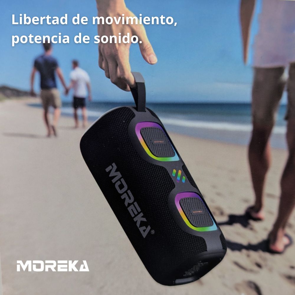 Bocina Moreka A48 50W 25W+25W 4000mAh 6hrs de bateria Bluetooth IPX6