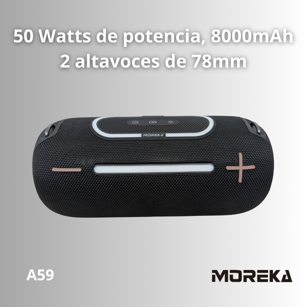 Bocina Moreka A59 50W 8000mAh 5-6 hrs de bateria Bluetooth