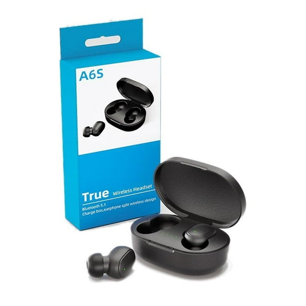 Audífonos Bluetooth AS6  batería  45 mAh / Estuche: 280 mAh contra agua IPX4