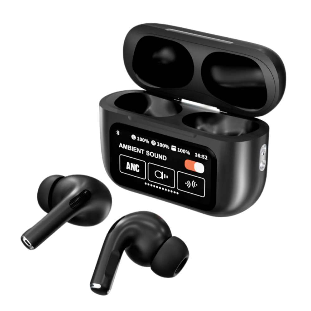 Audífonos Bluetooth Anc A9pro Cancelación Ruido Lcd Táctil