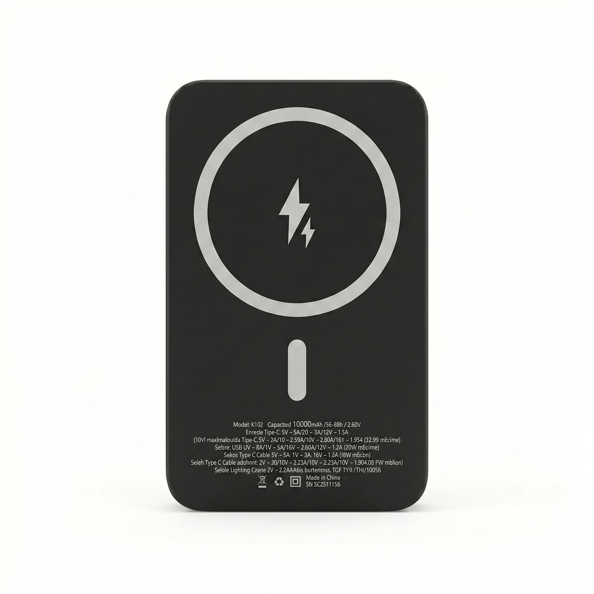 Power Bank Magnético Moreka K112 10000mAh 22.5W con Cable Lightning y Tipo-C Integrados Carga Inalámbrica 15W, Modo Baja Corriente