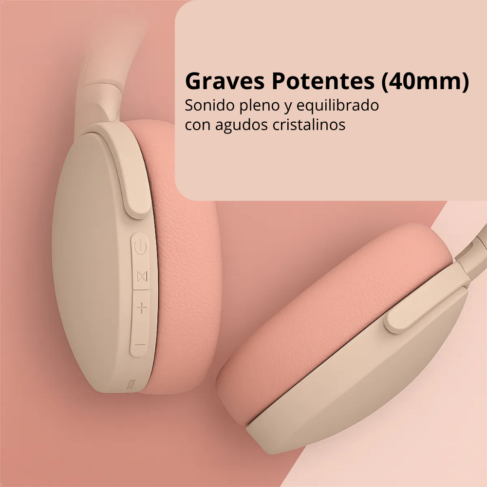 Audífonos Bluetooth 5.4 Moreka BL027 12 horas de musica AUX 3.5mm