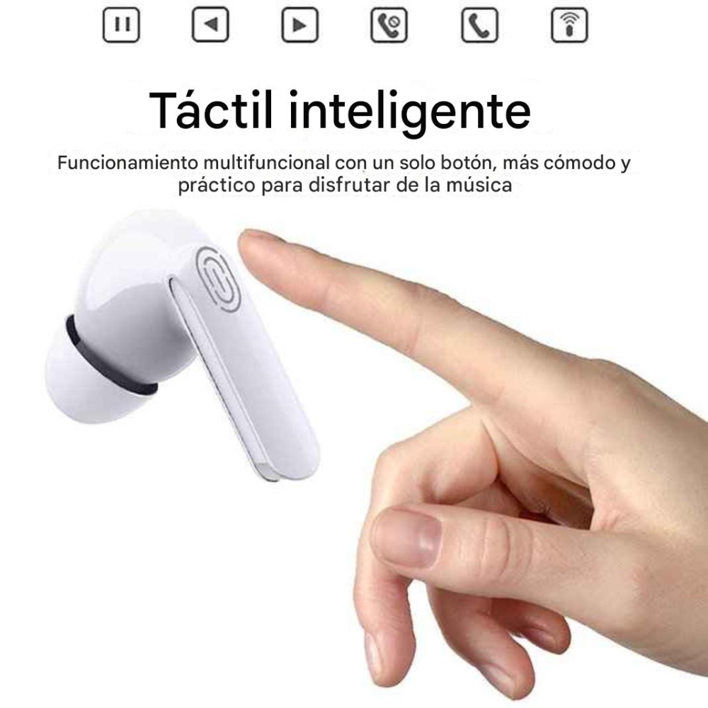 Audífonos Inalámbricos Moreka E603 con 25 Horas de Autonomía Control Táctil y Cancelación de Ruido