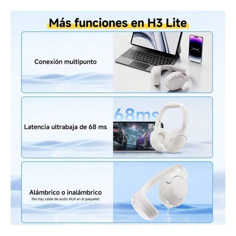 Audífonos Bluetooth Moreka BL018 200mAh 40mm Cancelación de Ruido 18 Hrs IP55