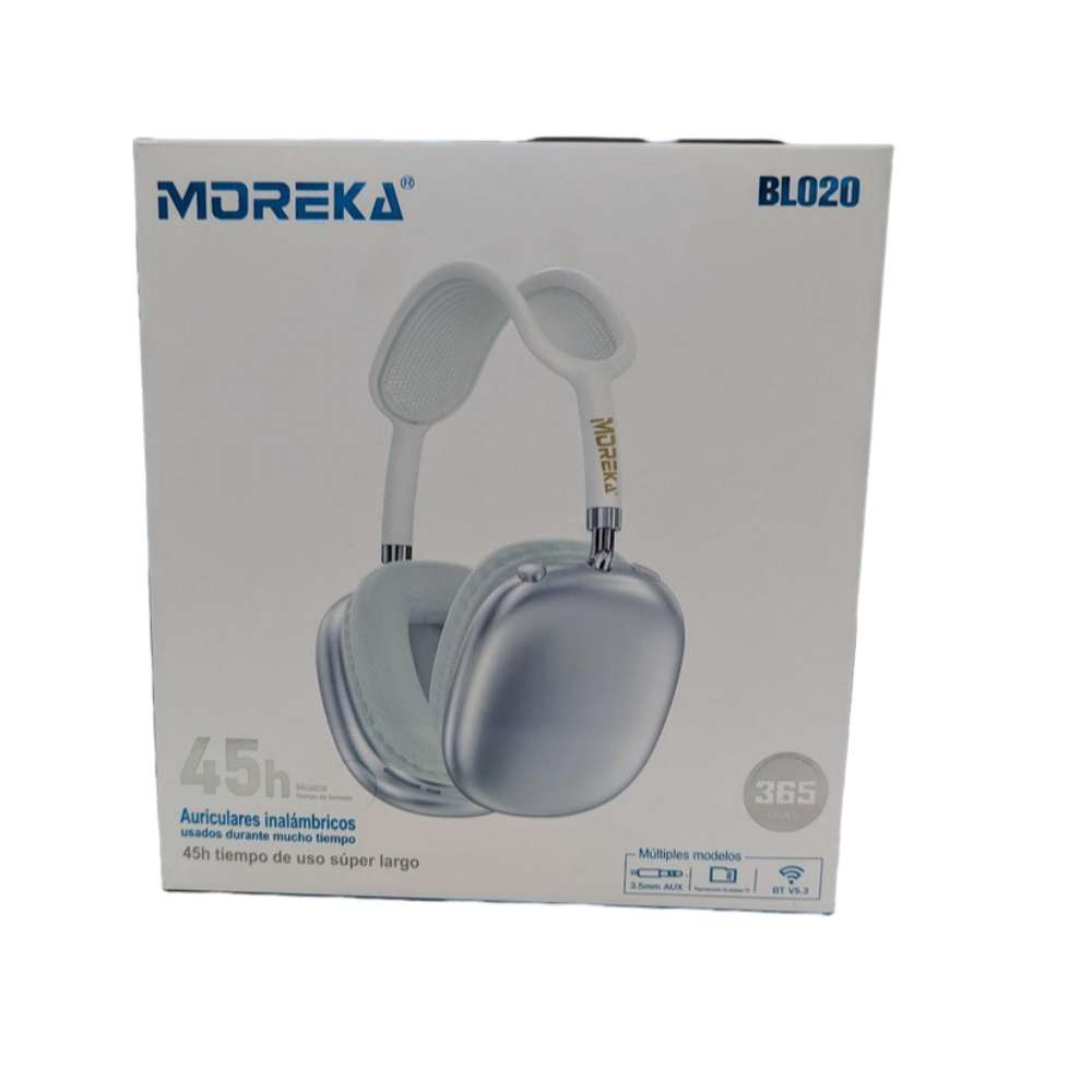 Audífonos Bluetooth V5.4 Moreka BL02O 200mAh 40mm Cancelación de Ruido