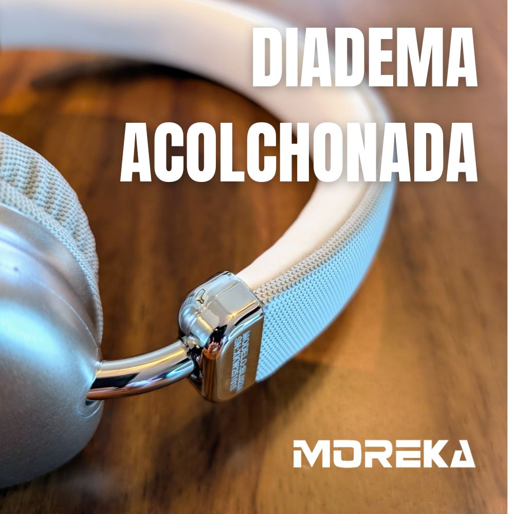 Audífonos Bluetooth V5.4+EDR Moreka BL023A 200mAh 40mm Cancelación de Ruido 65 hrs musica
