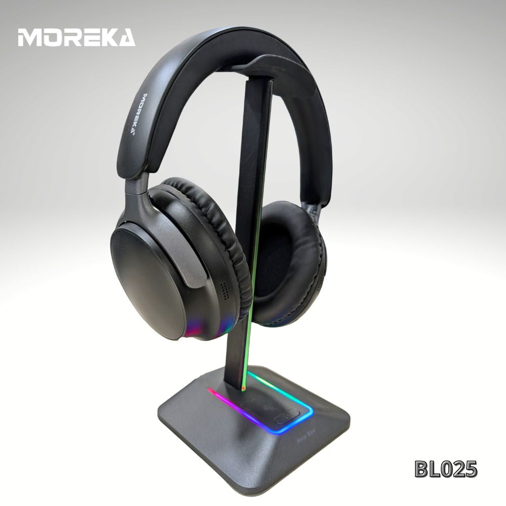 Audífonos Bluetooth V5.4 Moreka BL025 200mAh 40mm Cancelación de Ruido 12 hrs musica