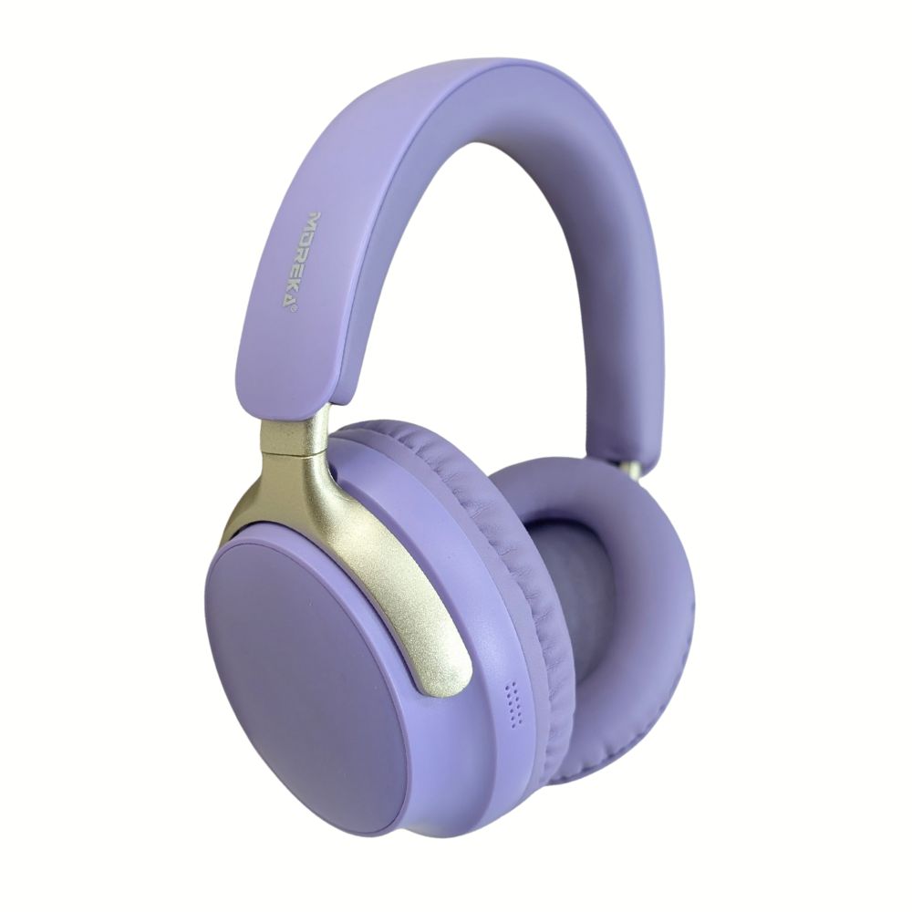 Audífonos Bluetooth V5.4 Moreka BL025 200mAh 40mm Cancelación de Ruido 12 hrs musica