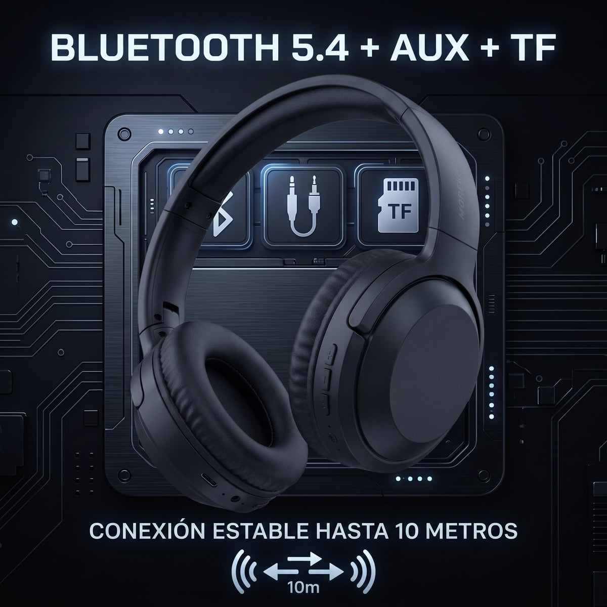 Auriculares Inalámbricos Moreka BL031 Bluetooth 5.4 y AUX
