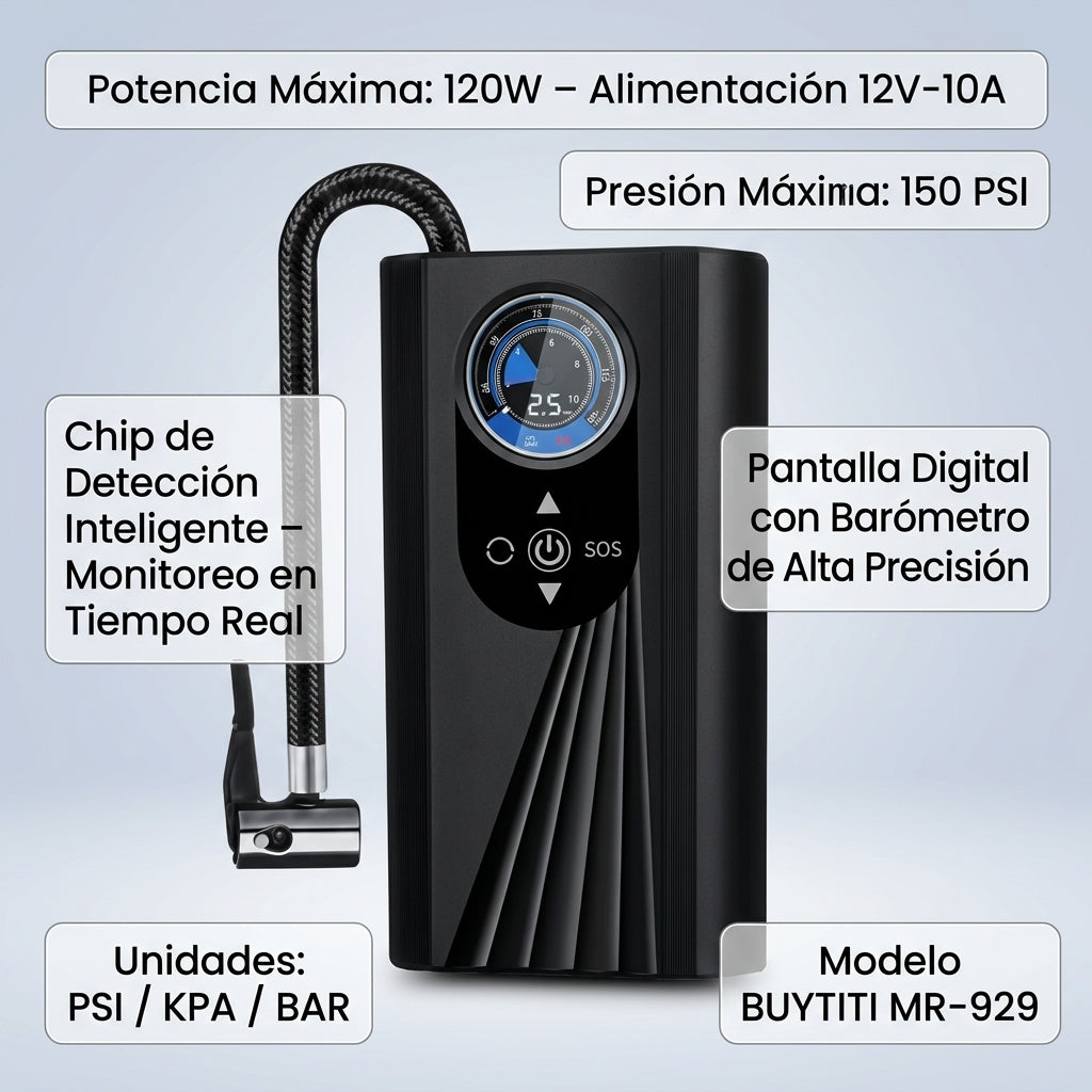 Bomba de Aire Electrica para automóvil BUYTITI MR-929