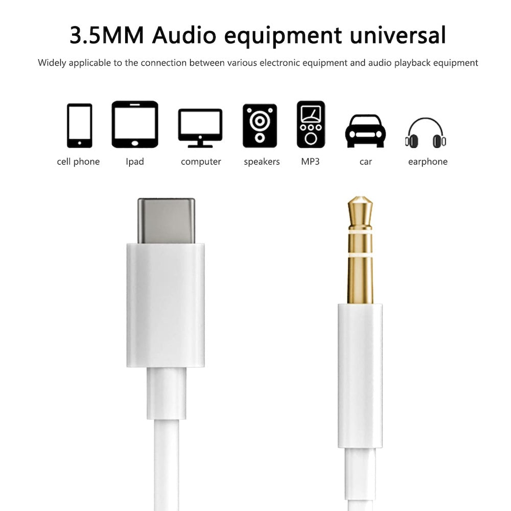 Convertidor tipo C a 3.5mm Auxiliar Audio AU-10 1M