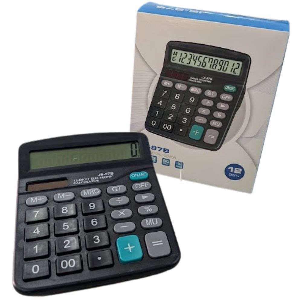 Calculadora electrónica Solar con 12 dígitos, pantalla grande JS-97B