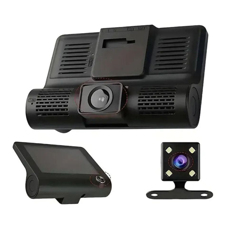 Cámara Para Auto Carro DVR 3 en 1 Frontal  Interior Trasera HDR Visión nocturna 24/7 JLY-504