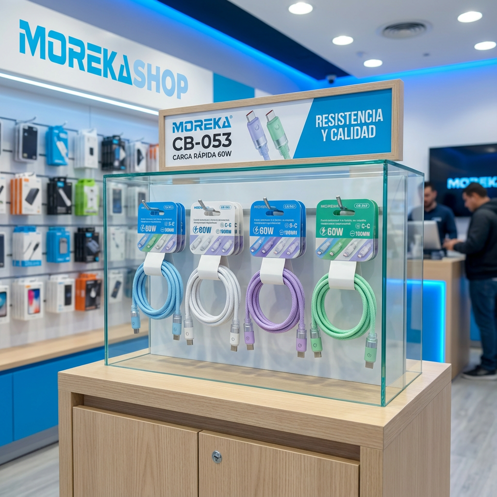 Cable Moreka Tipo C a C CB-053 60W carga rápida 1m