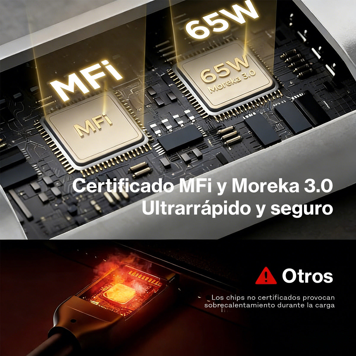 Cable Moreka Tipo C a USB CB-55 65W carga rápida 1.2M