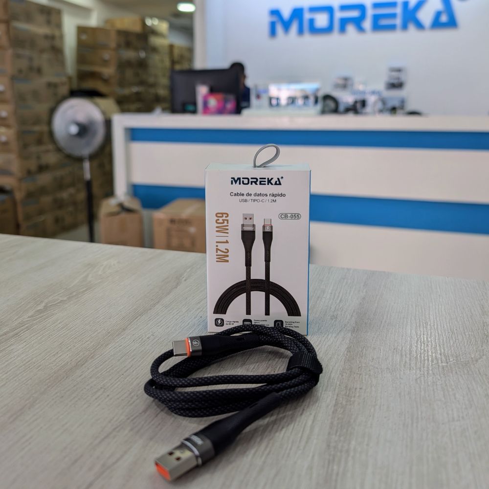 Cable Moreka Tipo C a USB CB-55 65W carga rápida 1.2M