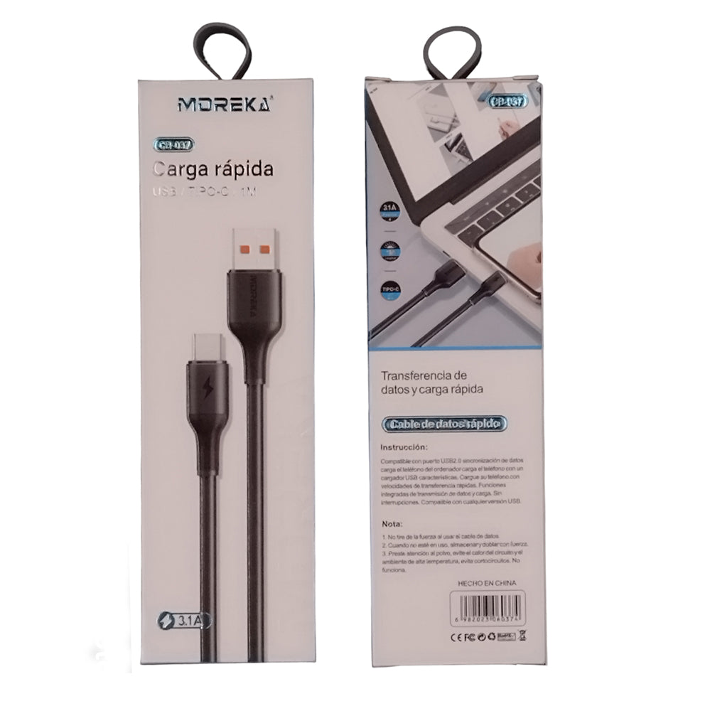 Cable Tipo C CB-037 3.1 A y Datos de 1 M
