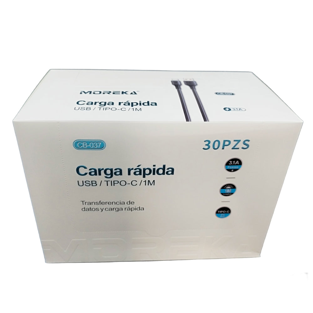 Cable Tipo C CB-037 3.1 A y Datos de 1 M