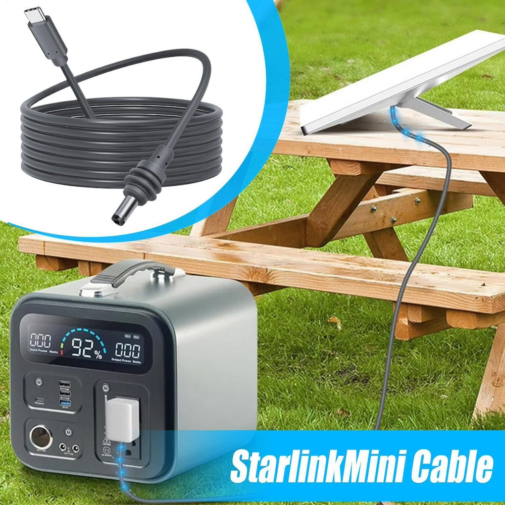 Cable USB C a DC IP68 IP68 para Antena Starlink mini Moreka CB052