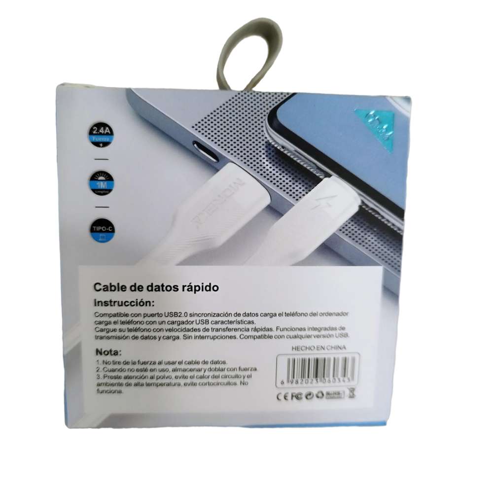 Cable Tipo C CB-34 2.4A y Datos de 1 M