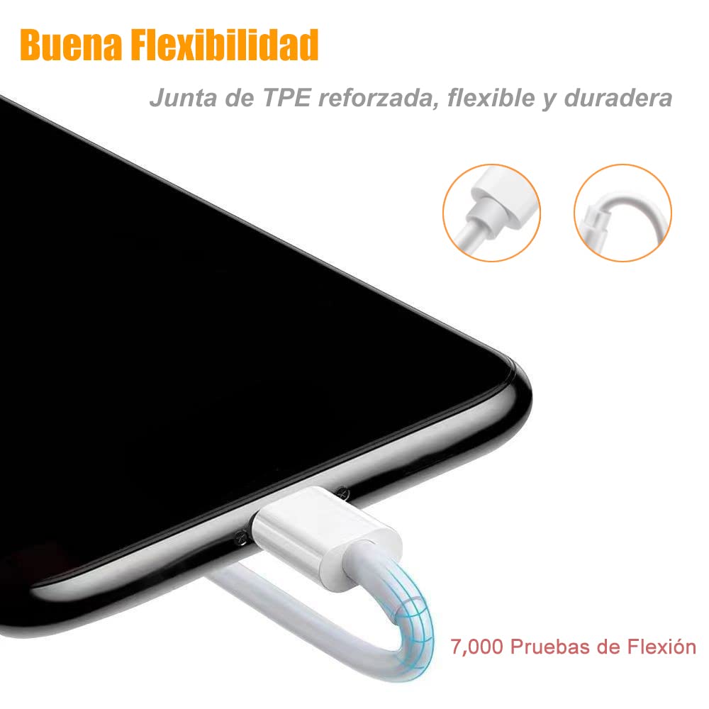 Cable Tipo V8 Micro USB, Moreka CB-35, 2.4 1 M.