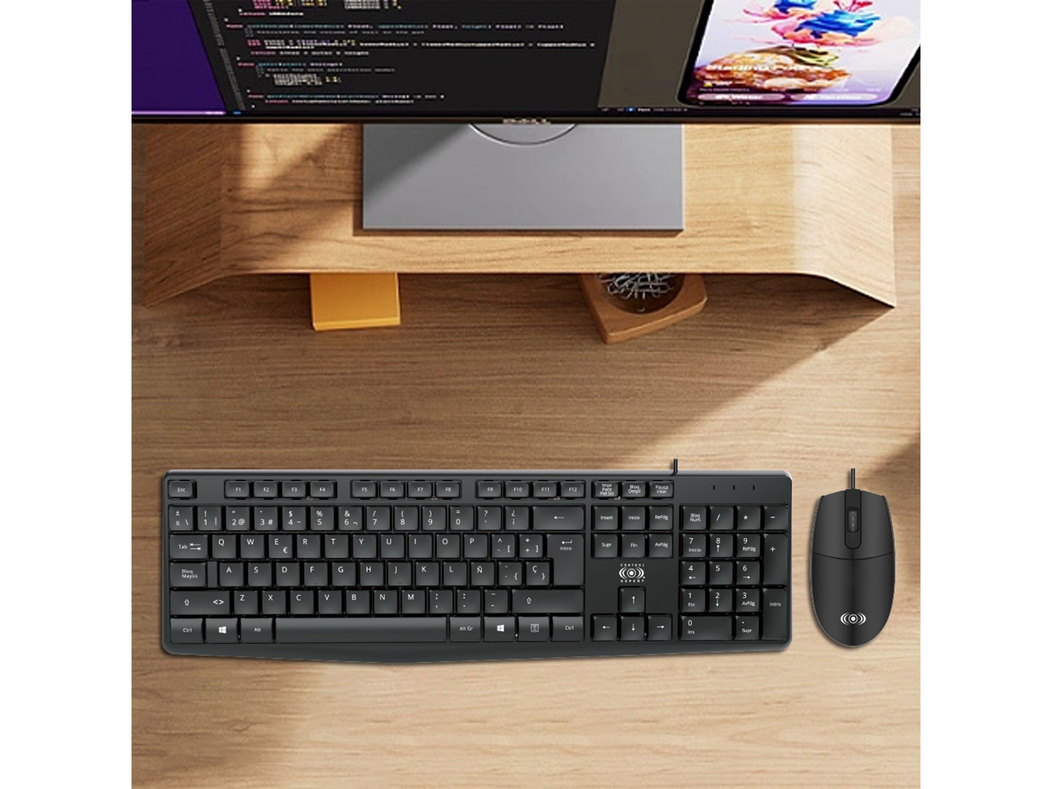 Teclado y Mouse Alámbrico Delgado  CE-WS790 Control Expert