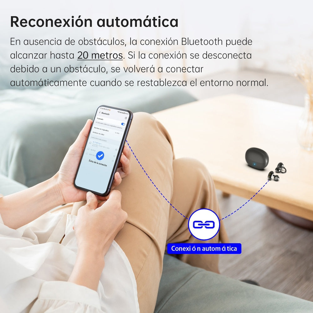 Audífonos CLIP 1 Cancelación Ruido  Audífonos 30mAh / Estuche 300mAh IPX4 G-TIDE