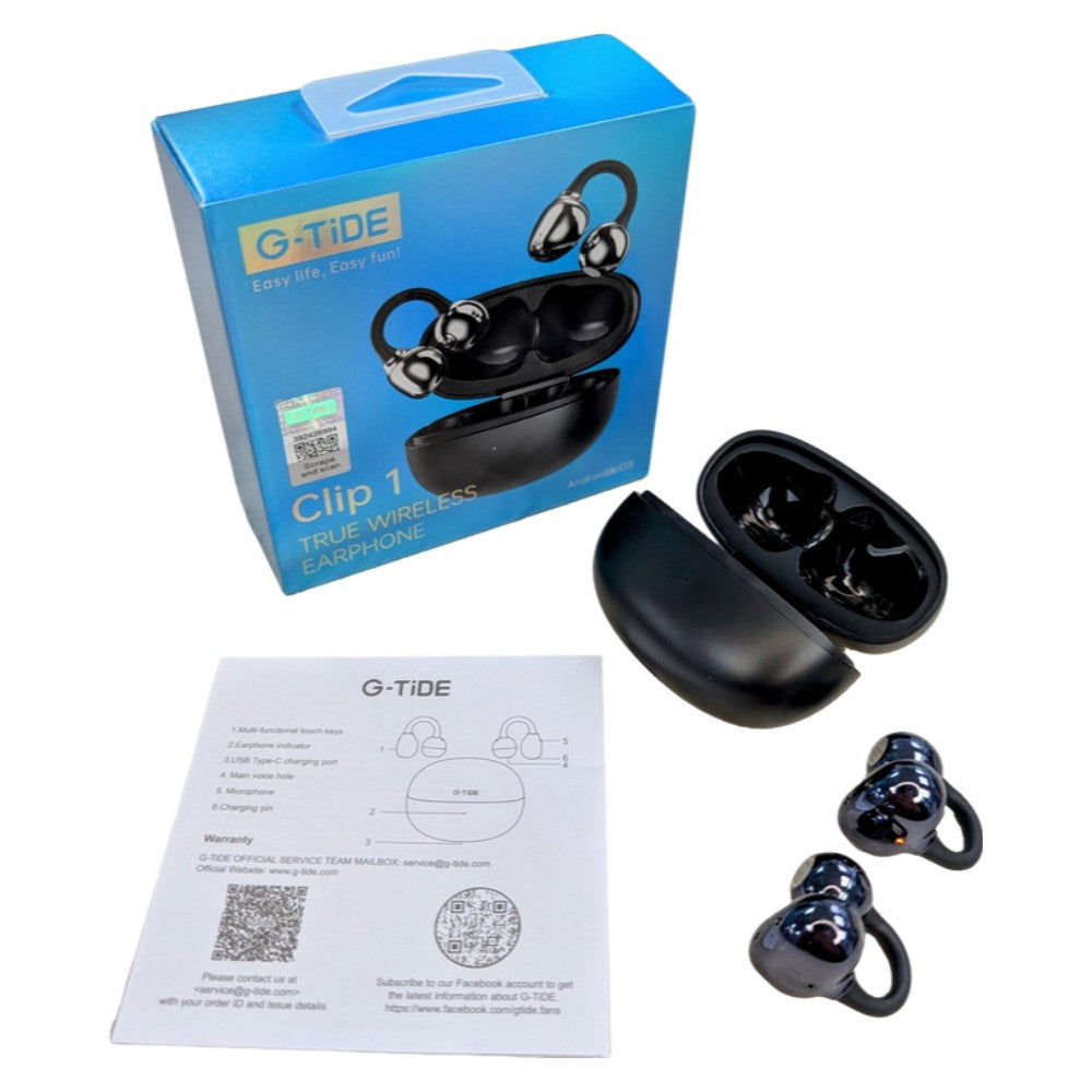 Audífonos CLIP 1 Cancelación Ruido  Audífonos 30mAh / Estuche 300mAh IPX4 G-TIDE