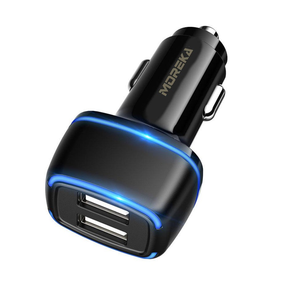 Cargador De Carro 2.4A Moreka CP0011 Doble puerto USB