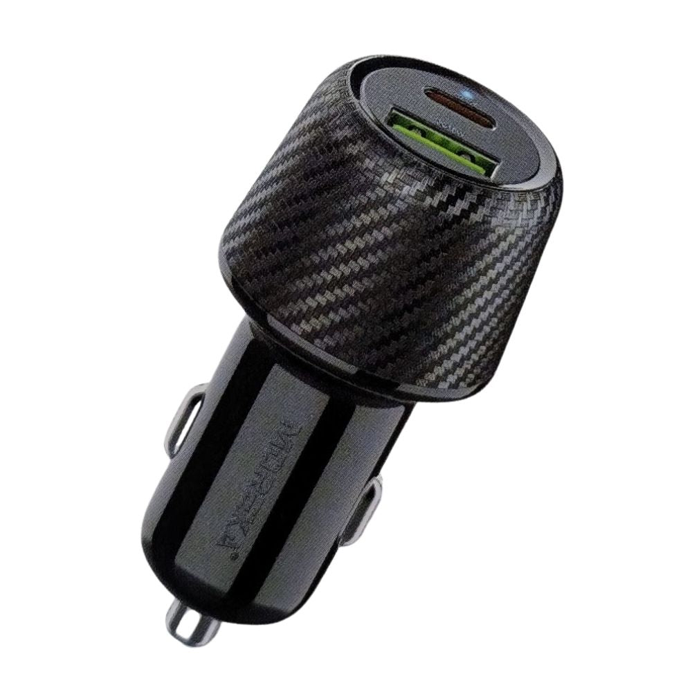 Turbo Cargador De Carro 48W PD30W QC18W Moreka CP0012 PlugIn puertos USB y C