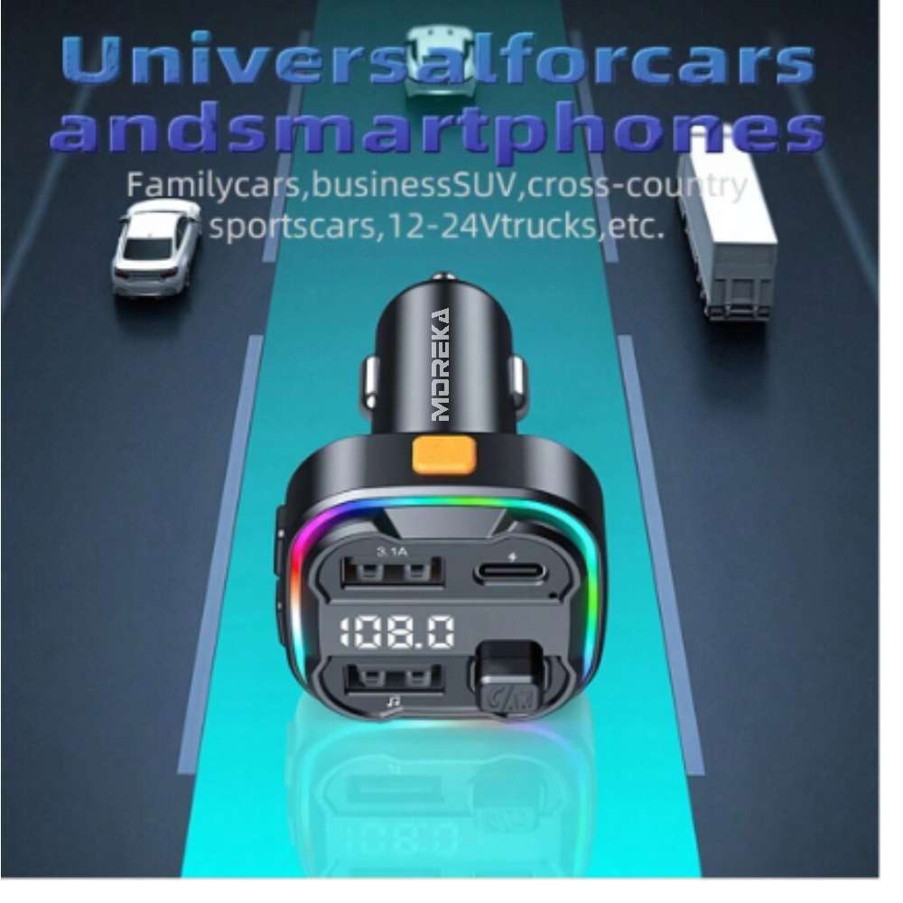 Transmisor Bluetooth Moreka CP-0069 5.3 FM manos libres para coche