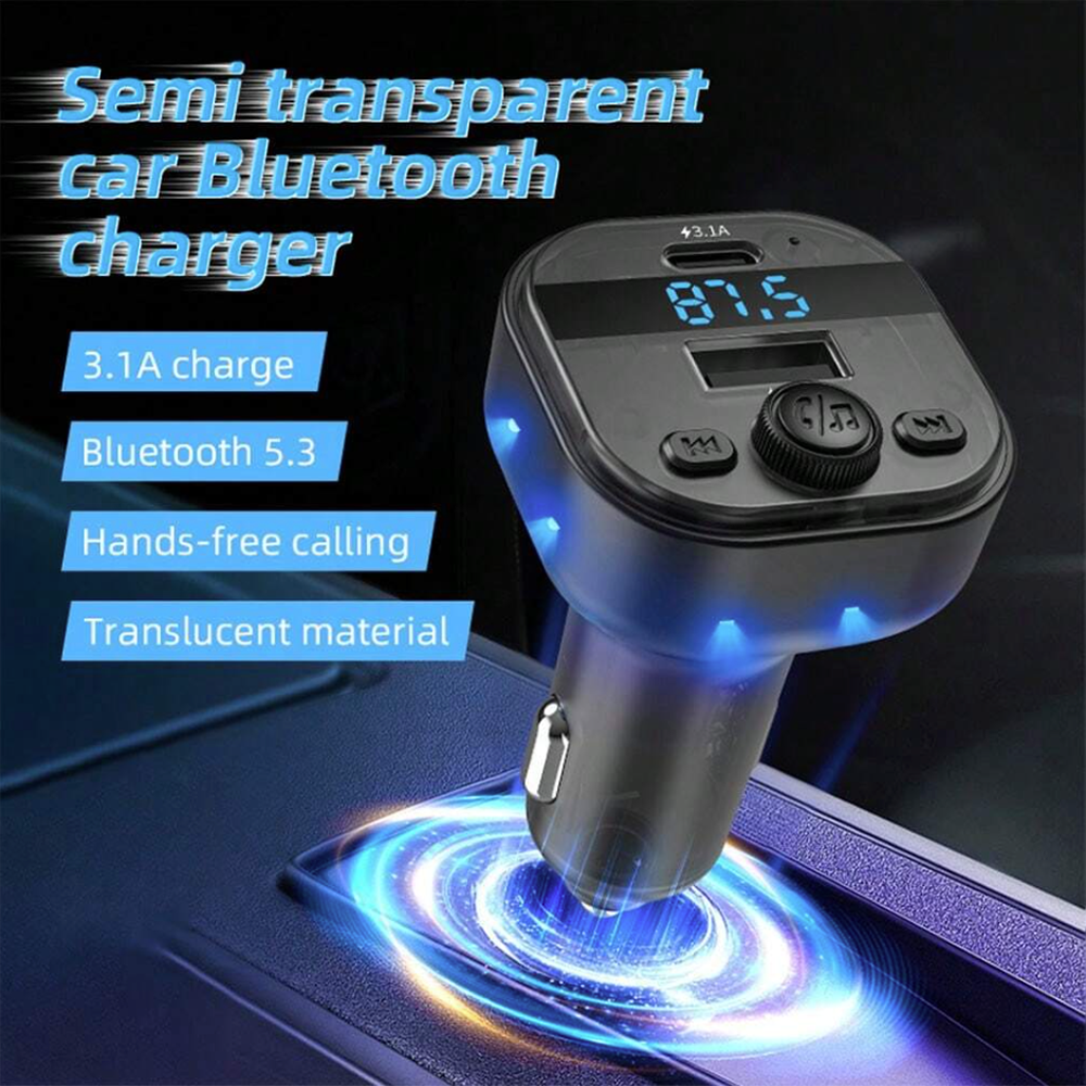 Plug in Trasmisor FM Bluetooth De Carro Moreka CP0074 Plug In 3.1A USB