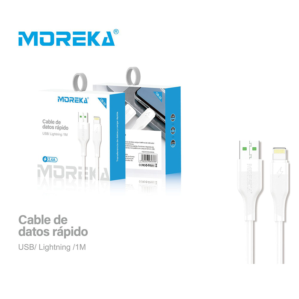 Cable Tipo Lightning CB-033 2.4A y Datos de 1M