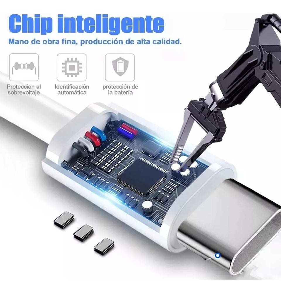 Cargador 40W Moreka AC110 2 puertos PD20W y QC 3.0 20W Cable C-C 1M