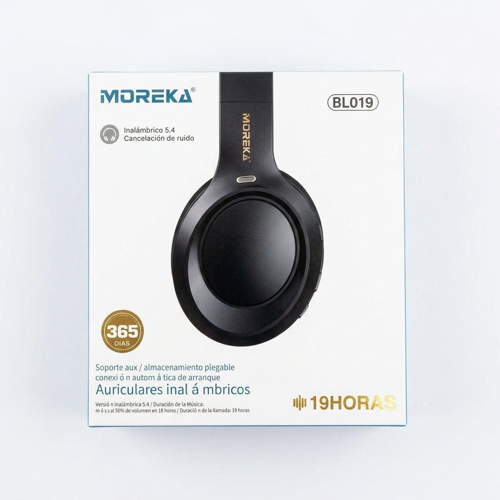 Audífonos Inalámbricos Moreka BL019 ANC 19hrs Batería