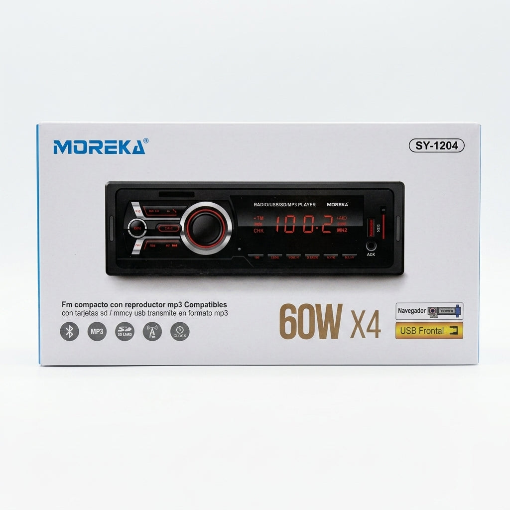 Reproductor de Radio USB SD MP3 Moreka SY-1204 Potencia 60W