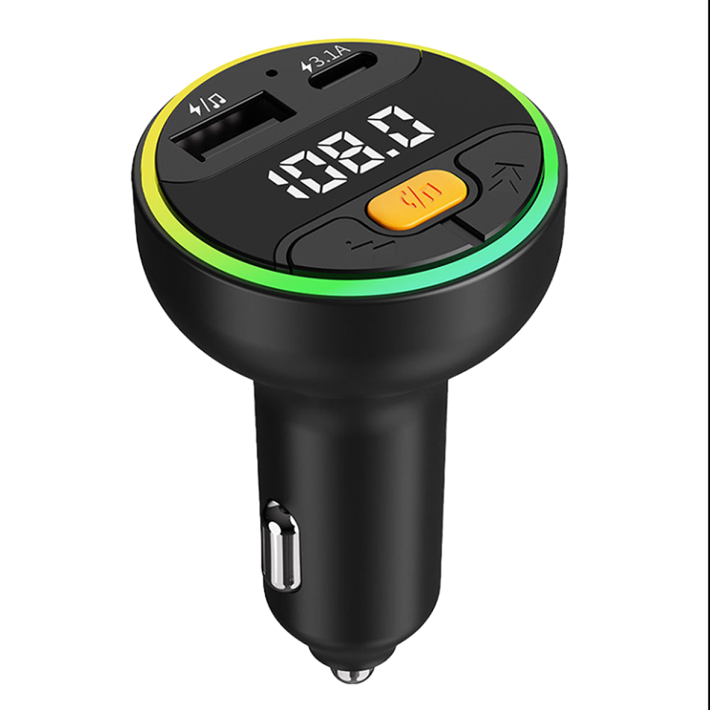 Cargador Trasmisor FM Bleutooth De Carro Moreka CP0074 Plug In 30W USB