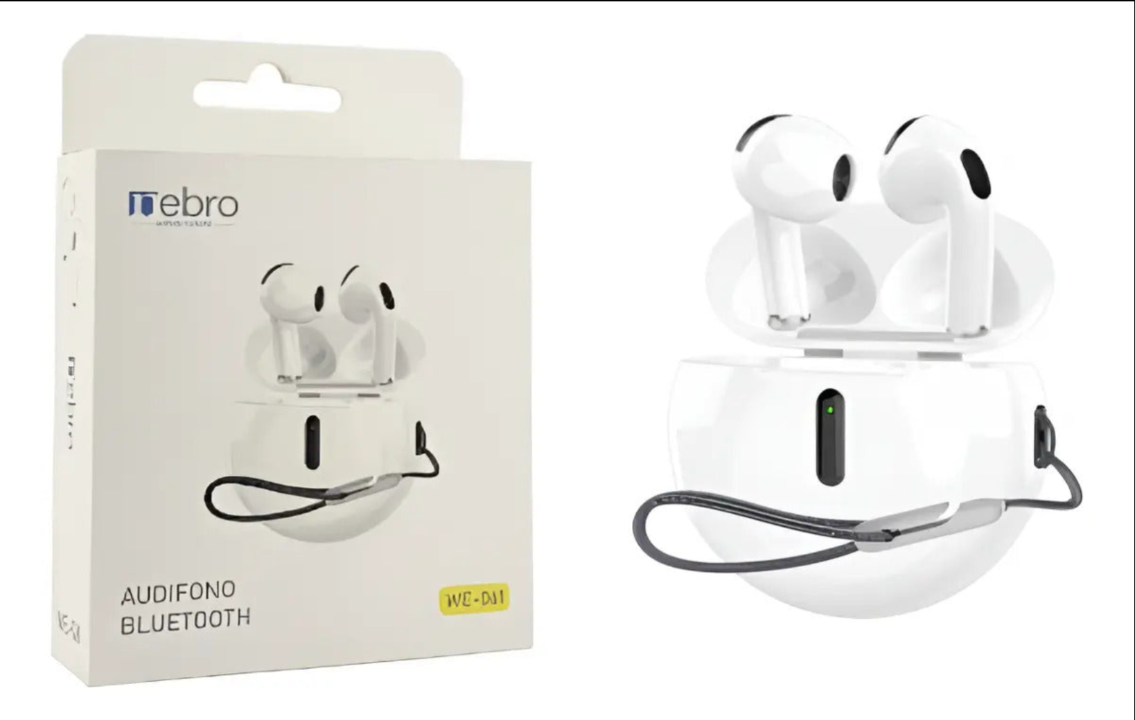Audífonos Bluetooth Nebro WE-061 5.4 Sonido HiFi 26 Horas de Batería Total Carga Ti