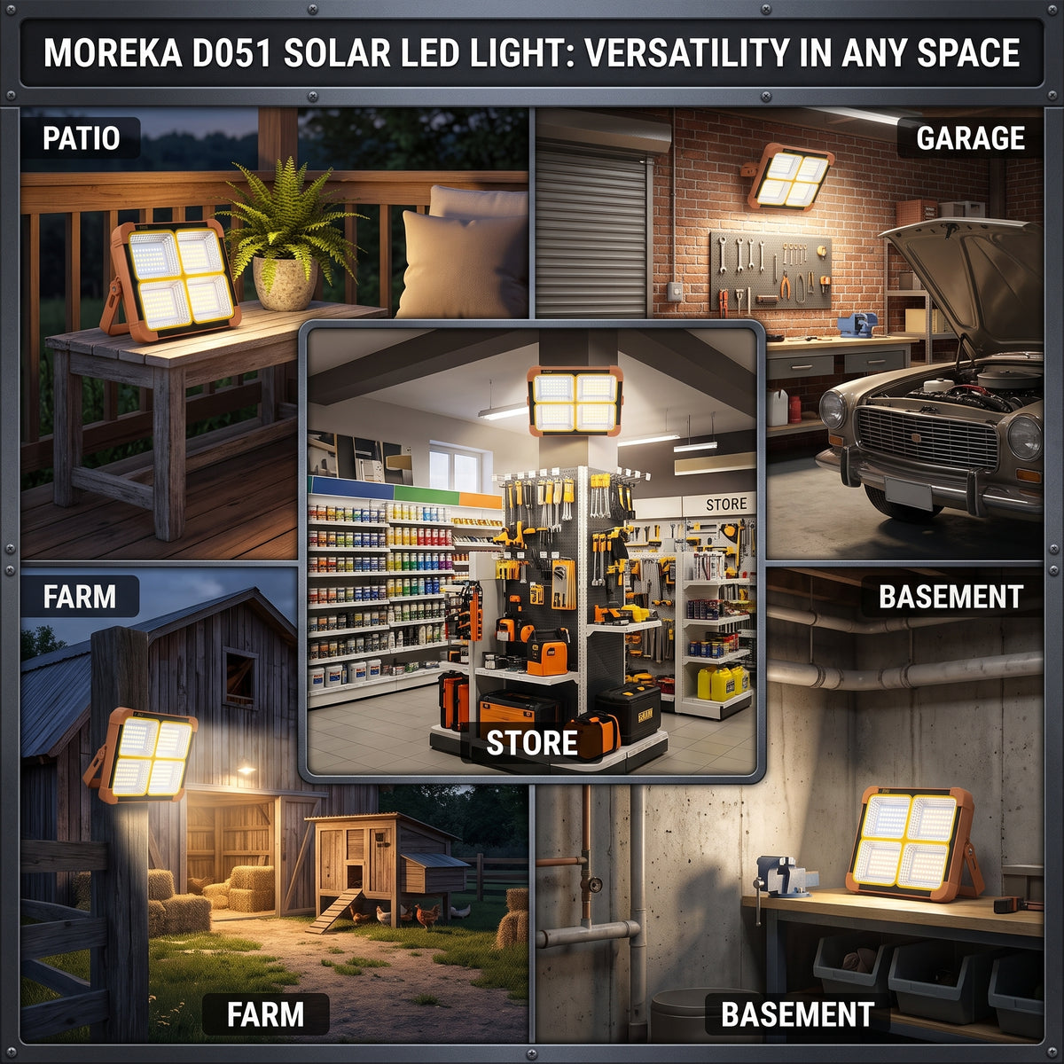 Luz LED Solar Moreka D051 Protección IP66
